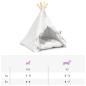 Preview: Haustier-Tipi mit Kissen Weiß 40 x 40 x 50 cm Polyester