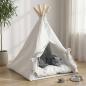 Preview: Haustier-Tipi mit Kissen Weiß 40 x 40 x 50 cm Polyester