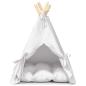Preview: Haustier-Tipi mit Kissen Weiß 40 x 40 x 50 cm Polyester