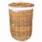 Preview: Wäschekorb mit Deckel 2 stk. Naturbraun Kubu Rattan