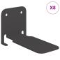 Preview: Unsichtbares Schwimmendes Regal Wandhalterung 8 Stk. Schwarz
