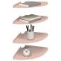 Preview: Eckregal zum Schweben 4 stk. Rosa 30 x 30 x 2 cm