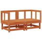 Preview: 2 Stk. Gartenecksofa Massives Kiefernholz Wachsbraun