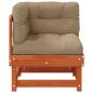 Preview: 2 Stk. Gartenecksofa Massives Kiefernholz Wachsbraun