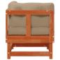 Preview: 2 Stk. Gartenecksofa Massives Kiefernholz Wachsbraun