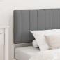 Preview: Bettgestell mit gepolstertem Kopfteil Weiß und Hellgrau