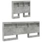 Preview: Aufbewahrungskopfteil mit Regal Beton Grau 75 cm Holzwerkstoff