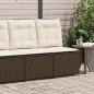 Preview: Garten-Sofa mit Kissen Schwarz und Cremeweiß Poly-Rattan