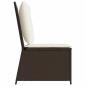 Preview: Garten-Sofa mit Kissen Schwarz und Cremeweiß Poly-Rattan