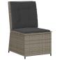 Preview: Garten-Sofa mit Kissen Grau Poly-Rattan