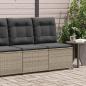 Preview: Garten-Sofa mit Kissen Grau Poly-Rattan