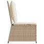 Preview: Garten-Sofa mit Kissen Schwarz und Cremeweiß Poly-Rattan