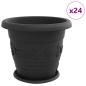 Preview: Blumentöpfe 24 stk. Schwarz Ø 39 x 32 cm Kunststoff