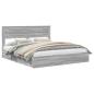 Preview: Aufbewahrungsbett Sonoma-Grau 200 x 200 cm Holzwerkstoff