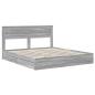 Preview: Aufbewahrungsbett Sonoma-Grau 200 x 200 cm Holzwerkstoff