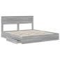 Preview: Aufbewahrungsbett Sonoma-Grau 200 x 200 cm Holzwerkstoff
