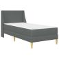 Preview: Bettgestell mit Matratze Grau 90 x 190 cm Polyester