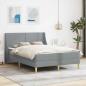 Preview: ARDEBO.de - Bettgestell mit Matratze Hellgrau 140 x 200 cm Polyester