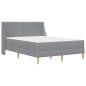 Preview: Bettgestell mit Matratze Hellgrau 140 x 200 cm Polyester