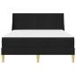 Preview: Bettgestell mit Matratze Schwarz 160 x 200 cm Polyester