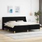Preview: ARDEBO.de - Bettgestell mit Matratze Schwarz 180 x 200 cm Polyester