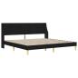 Preview: Bettgestell mit Matratze Schwarz 180 x 200 cm Polyester