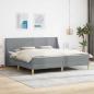 Preview: ARDEBO.de - Bettgestell mit Matratze Hellgrau 200 x 200 cm Polyester