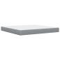 Preview: Bettgestell mit Matratze Hellgrau 200 x 200 cm Polyester