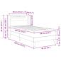 Preview: Bettgestell mit Matratze Grau 90 x 190 cm Kunstleder