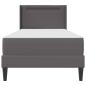 Preview: Bettgestell mit Matratze Grau 90 x 190 cm Kunstleder
