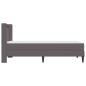 Preview: Bettgestell mit Matratze Grau 90 x 190 cm Kunstleder