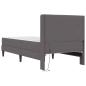 Preview: Bettgestell mit Matratze Grau 90 x 190 cm Kunstleder
