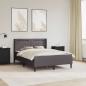 Preview: ARDEBO.de - Bettgestell mit Matratze Grau 120 x 200 cm Kunstleder