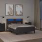 Preview: Bettgestell mit Matratze Grau 120 x 200 cm Kunstleder