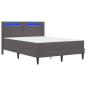 Preview: Bettgestell mit Matratze Grau 120 x 200 cm Kunstleder