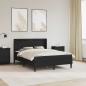 Preview: ARDEBO.de - Bettgestell mit Matratze Schwarz 160 x 200 cm Kunstleder