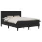 Preview: Bettgestell mit Matratze Schwarz 160 x 200 cm Kunstleder