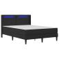 Preview: Bettgestell mit Matratze Schwarz 160 x 200 cm Kunstleder