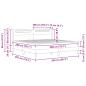 Preview: Bettgestell mit Matratze Grau 200 x 200 cm Kunstleder