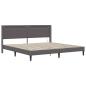 Preview: Bettgestell mit Matratze Grau 200 x 200 cm Kunstleder