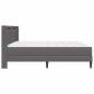 Preview: Bettgestell mit Matratze Grau 200 x 200 cm Kunstleder