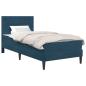 Preview: Bettgestell mit Matratze mit Kopfteil Blau 80 x 200 cm Samt