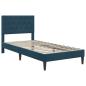 Preview: Bettgestell mit Matratze mit Kopfteil Blau 80 x 200 cm Samt