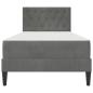 Preview: Bettgestell mit Matratze Dunkelgrau 90 x 190 cm Samt