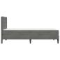 Preview: Bettgestell mit Matratze Dunkelgrau 90 x 190 cm Samt