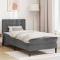 Preview: ARDEBO.de - Bettgestell mit Matratze Dunkelgrau 90 x 200 cm Samt