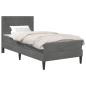 Preview: Bettgestell mit Matratze Dunkelgrau 90 x 200 cm Samt