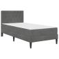 Preview: Bettgestell mit Matratze Dunkelgrau 90 x 200 cm Samt