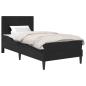 Preview: Bettgestell mit Matratze mit Kopfteil Schwarz 90 x 200 cm Samt