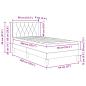 Preview: Bettgestell mit Matratze mit Kopfteil Schwarz 90 x 200 cm Samt